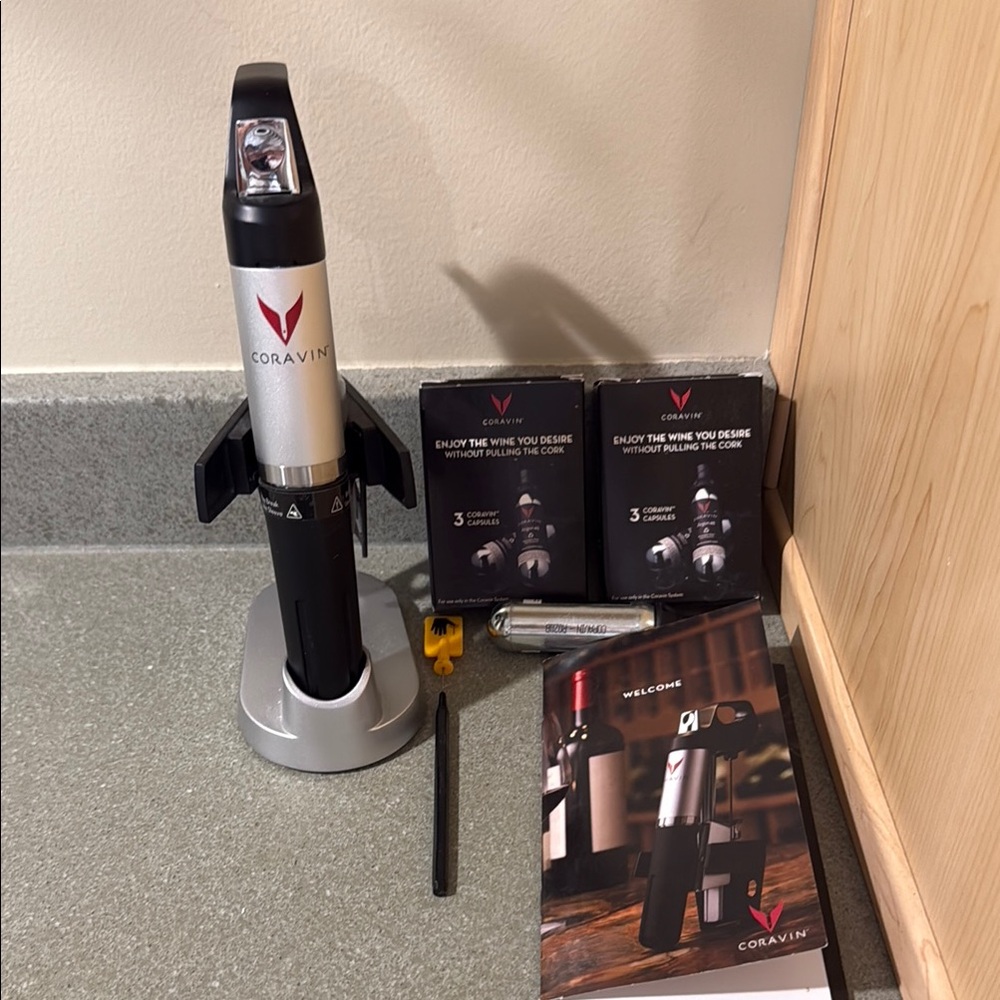 Coravin Wine System in Black and Silver